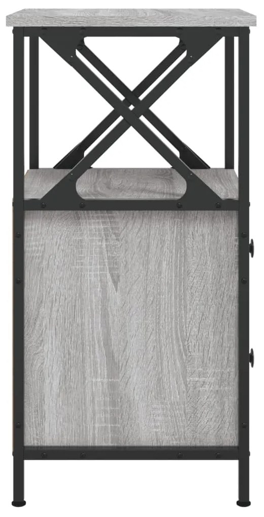 vidaXL Κομοδίνο Γκρι Sonoma 34 x 35,5 x 70 εκ. από Επεξεργασμένο Ξύλο