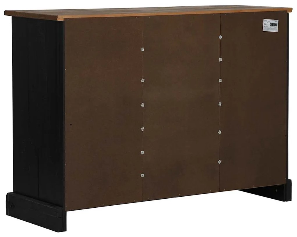 vidaXL Sideboard HALDEN 2 συρόμενες πόρτες μαύρο 112x40x80 cm