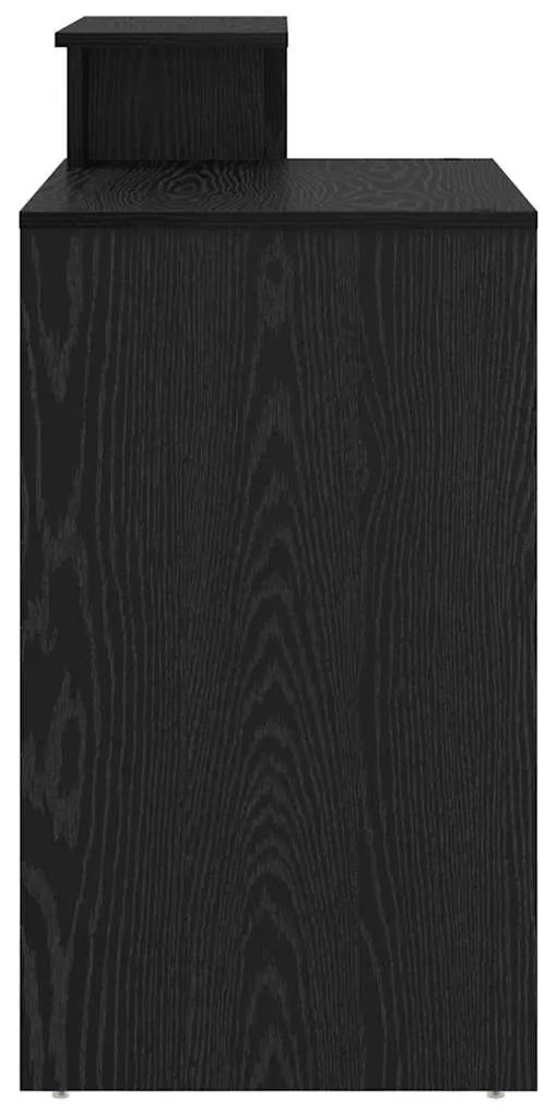vidaXL Γραφείο Μαύρη Οξυά 120,5 x 44 x 88,5 εκ Επεξεργασμένο ξύλο