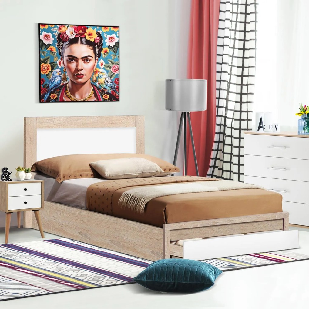 Κρεβάτι MELANY Μονό με 1 Συρτάρι Sonama - Λευκό 90x190 εκ. 98x196x92.5 εκ.