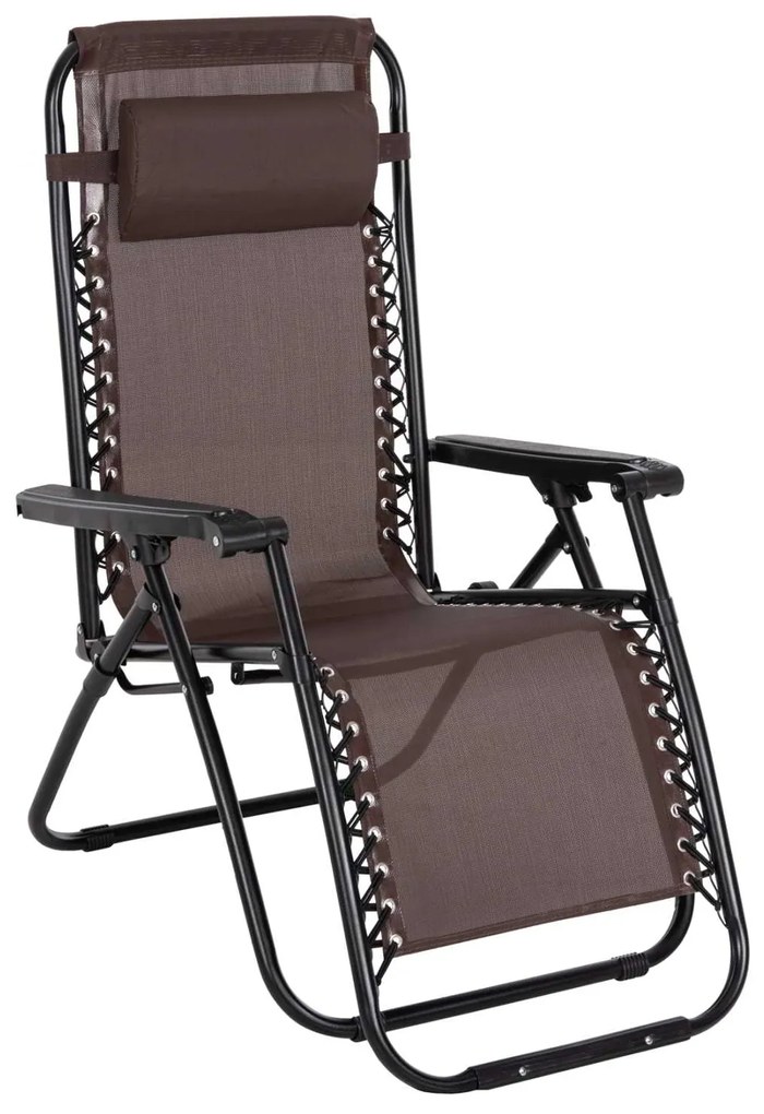 ΠΟΛΥΘΡΟΝΑ RELAX COMPANION HM5095.13 ΚΑΦΕ TEXTILENE-ΜΑΥΡΟ ΜΕΤΑΛΛΟ 67x145x110Υεκ.