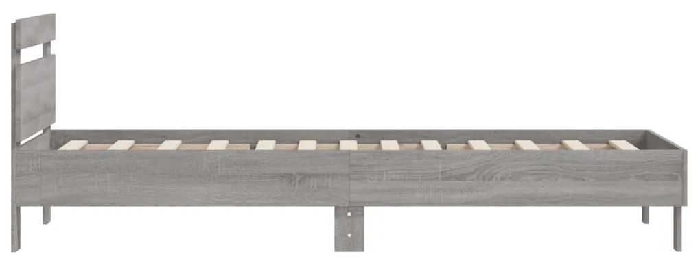 vidaXL Πλαίσιο Κρεβατιού με Κεφαλάρι Γκρι Sonoma 100x200εκ. Επεξ. Ξύλο