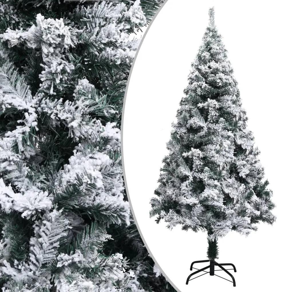 vidaXL Χριστουγεννιάτικο Δέντρο Τεχνητό με Χιόνι Πράσινο 150 εκ. PVC