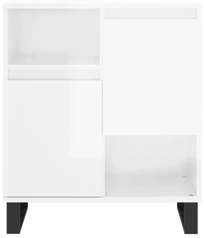vidaXL Ντουλάπι Γυαλιστερό Λευκό 60x35x70 εκ. από Επεξεργασμένο Ξύλο
