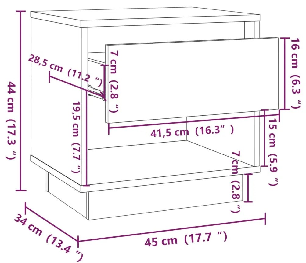 ΚΟΜΟΔΙΝΑ 2 ΤΕΜ. ΜΑΥΡΑ 45 X 34 X 44 ΕΚ. ΑΠΟ ΜΟΡΙΟΣΑΝΙΔΑ 809515