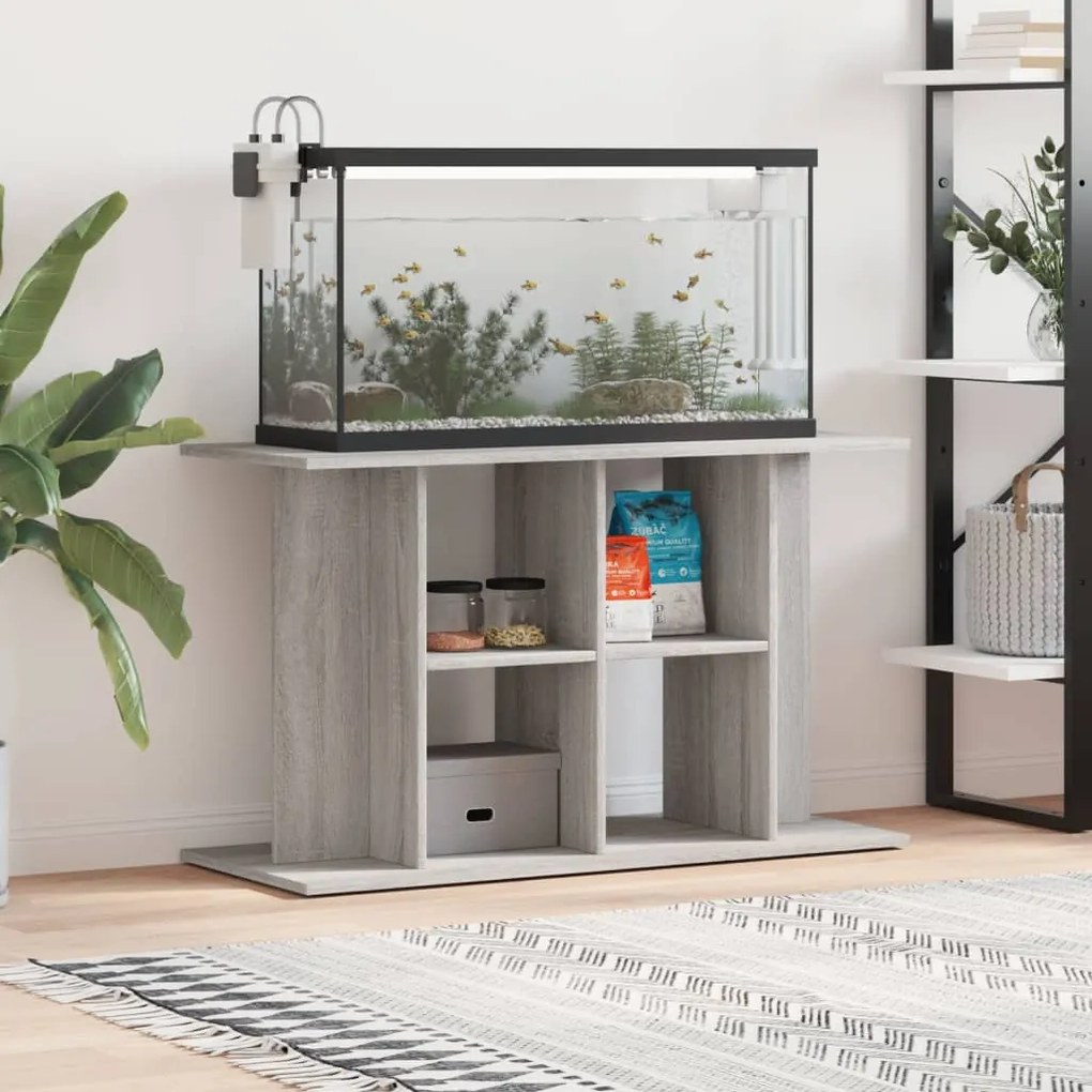 vidaXL Βάση Ενυδρείου Γκρι Sonoma 100x40x60 εκ. από Επεξεργασμένο Ξύλο