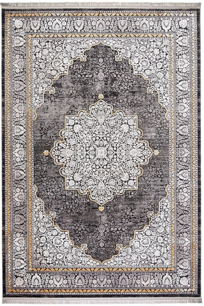 Χαλί Naf Naf Rodin 34674 091 Grey-Gold Βιοκαρπέτ 160X230cm