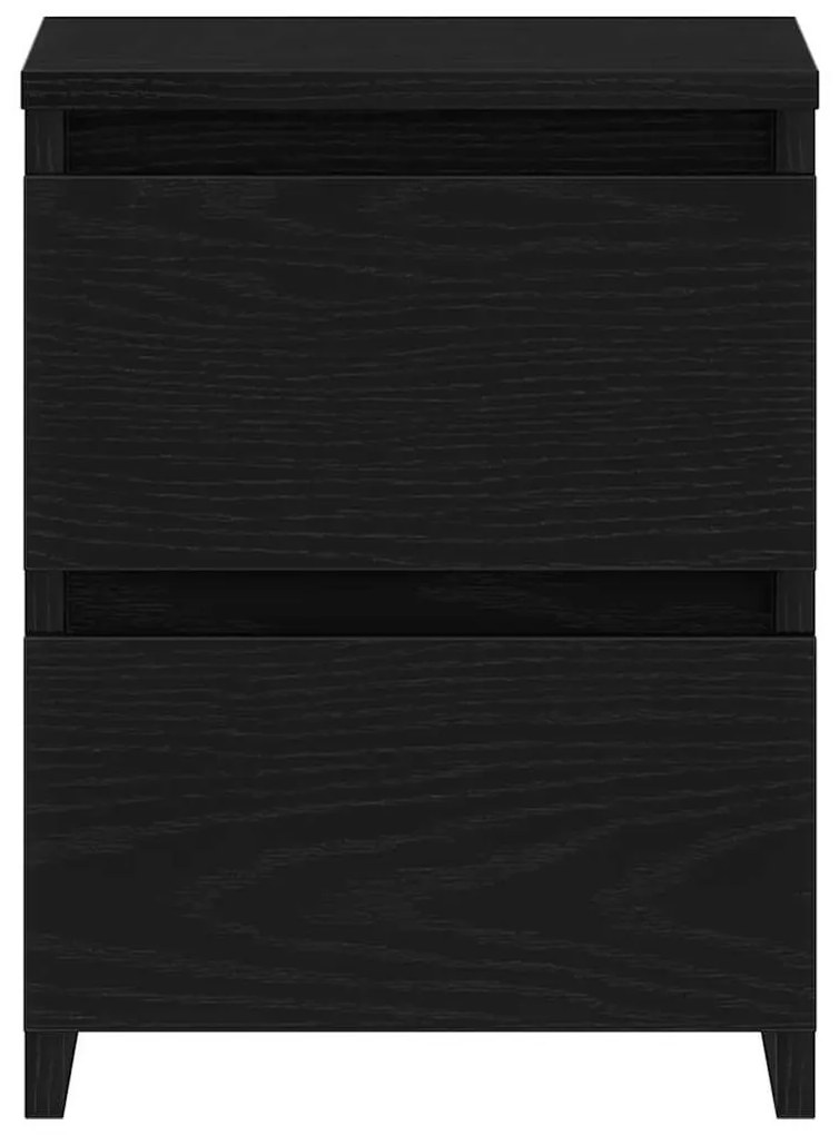 vidaXL Κομοδίνο Μαύρη δρυς 30 x 30 x 40 cm Επεξεργασμένο ξύλο