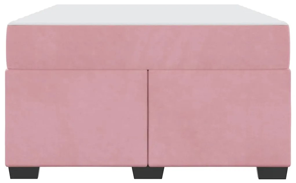 vidaXL Σκελετός Κρεβατιού με στρώμα Ροζ 120 x 190 cm ύφασμα