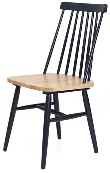 Καρέκλα Τραπεζαρίας Kristie Natural/Navy Blue (42x52x87) Soulworks 0600005