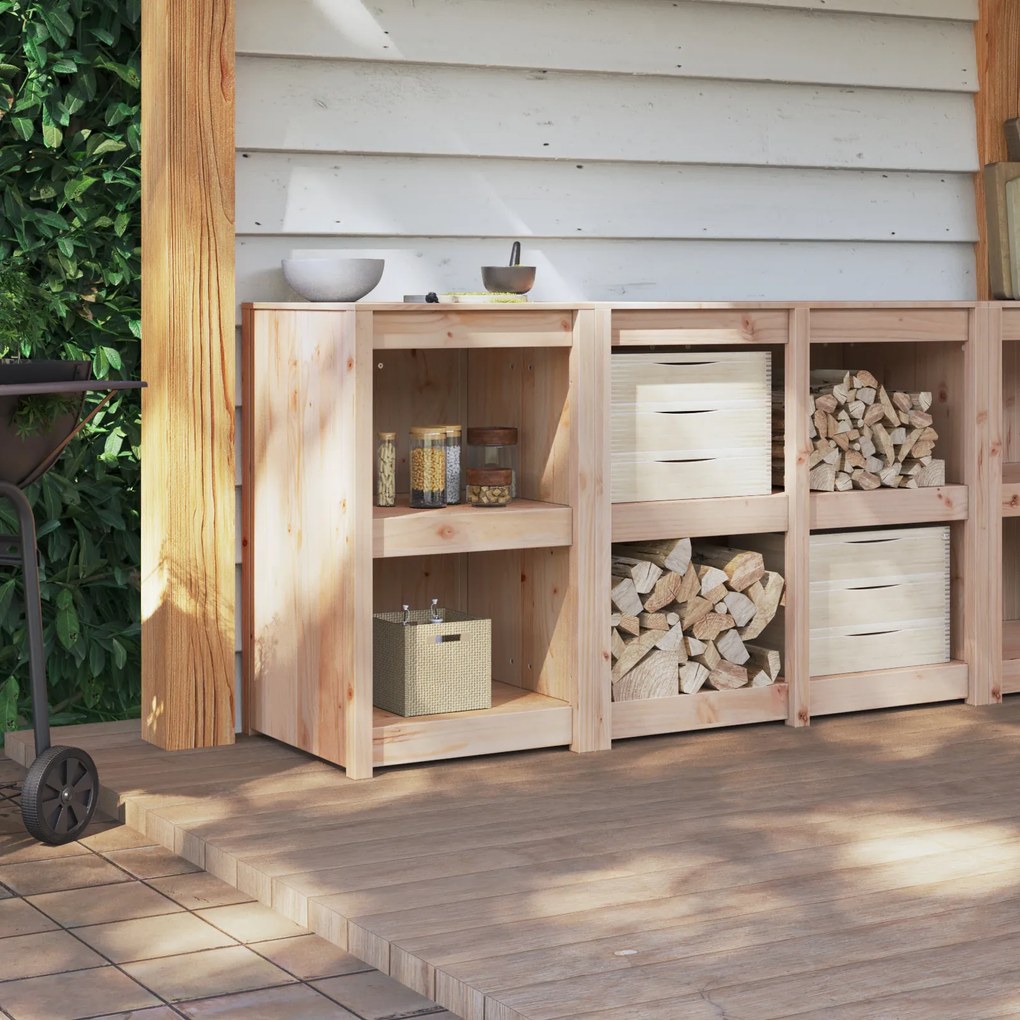 vidaXL Ντουλάπα εξωτερικής κουζίνας 55x55x92 cm Μασίφ ξύλο πεύκου