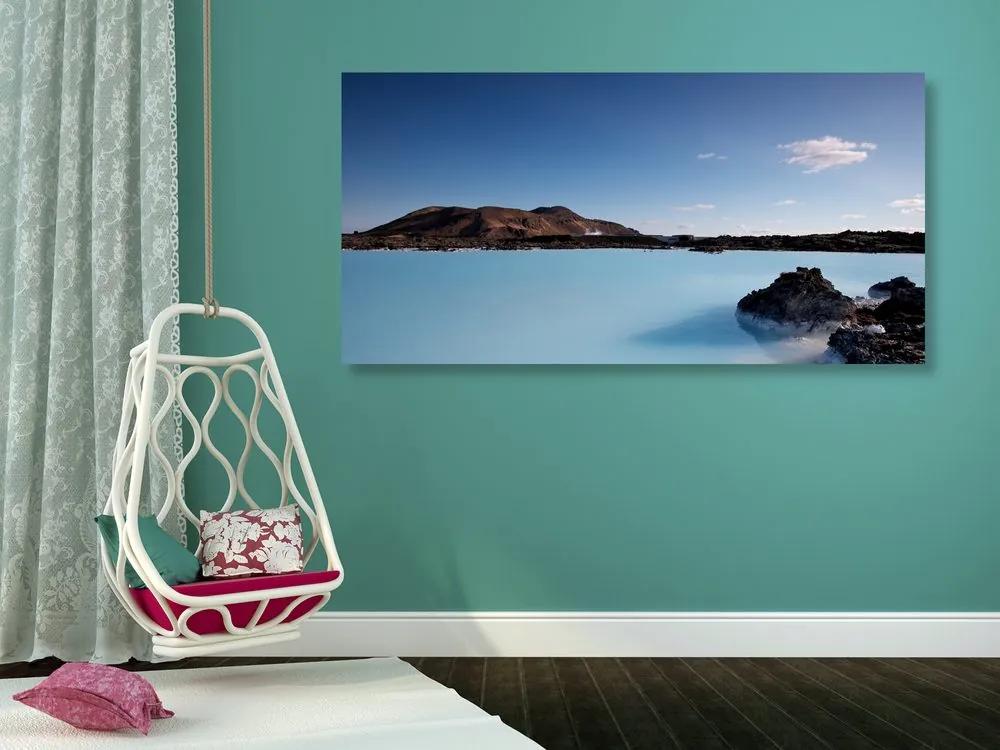 Εικόνα μιας μπλε λιμνοθάλασσας - 100x50