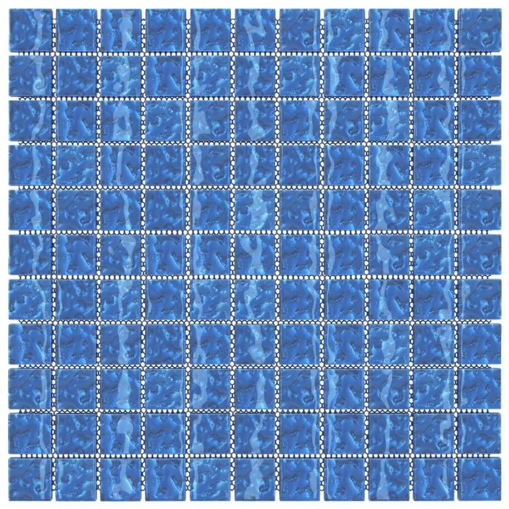Μωσαϊκά Πλακάκια 11 τεμ. Μπλε 30 x 30 εκ. Γυάλινα - Μπλε