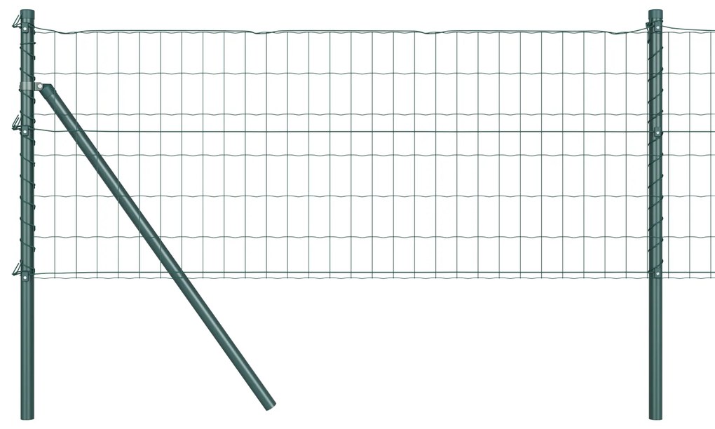 vidaXL Euro Fence με 7 Πόλους 0.8x10 μ Γαλβανισμένος Χάλυβας Πράσινος