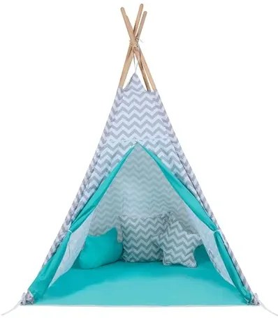 Παιδική σκηνή Baby Adventure Teepee Grey Wave Mint