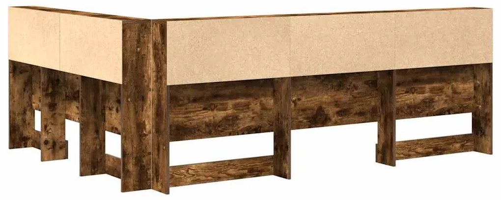 vidaXL Κεφαλάρι Αποθήκης Καπνιστό Δρύς 150 cm Επεξεργασμένο ξύλο