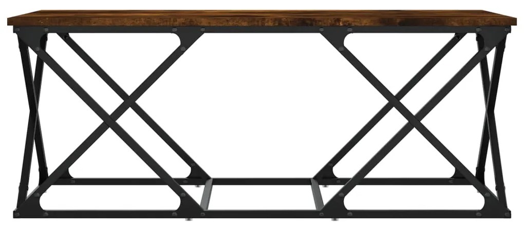 vidaXL Τραπεζάκι Σαλονιού Καπνιστή Δρυς 100x49x40 εκ. Επεξεργ. Ξύλο