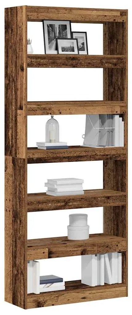 vidaXL Βιβλιοθήκη Παλαιό ξύλο 80 x 30 x 198 εκ Επεξεργασμένο ξύλο