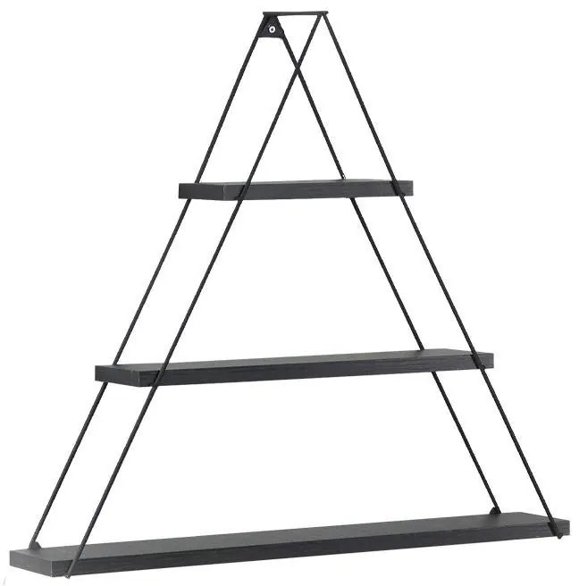 Ράφι τοίχου Elmira Triangle Fylliana Μαύρο 74x13x61 εκ. 74x13x61 εκ.