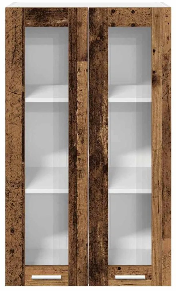 vidaXL Κρεμαστό ντουλάπι με αποθήκευση Παλιό ξύλο 60 x 31 x 100 εκ.