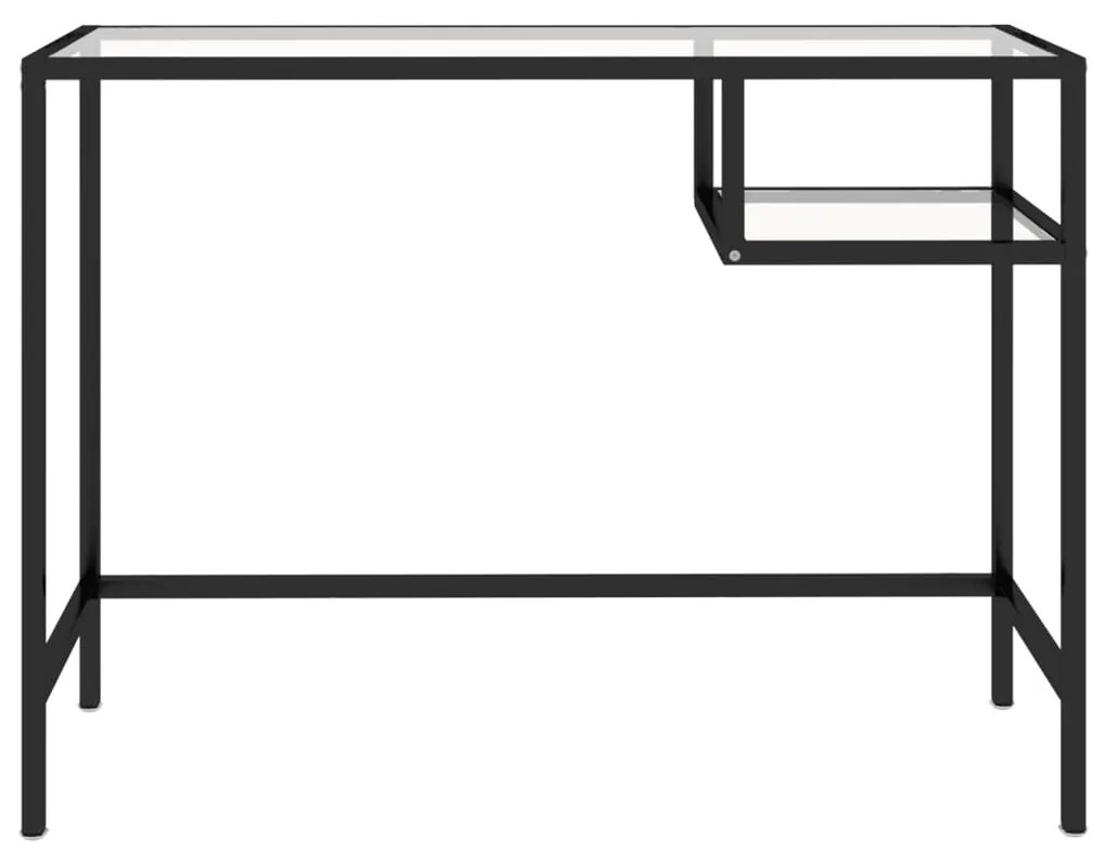 vidaXL Γραφείο Υπολογιστή Διάφανο 100 x 36 x 74 εκ. από Γυαλί