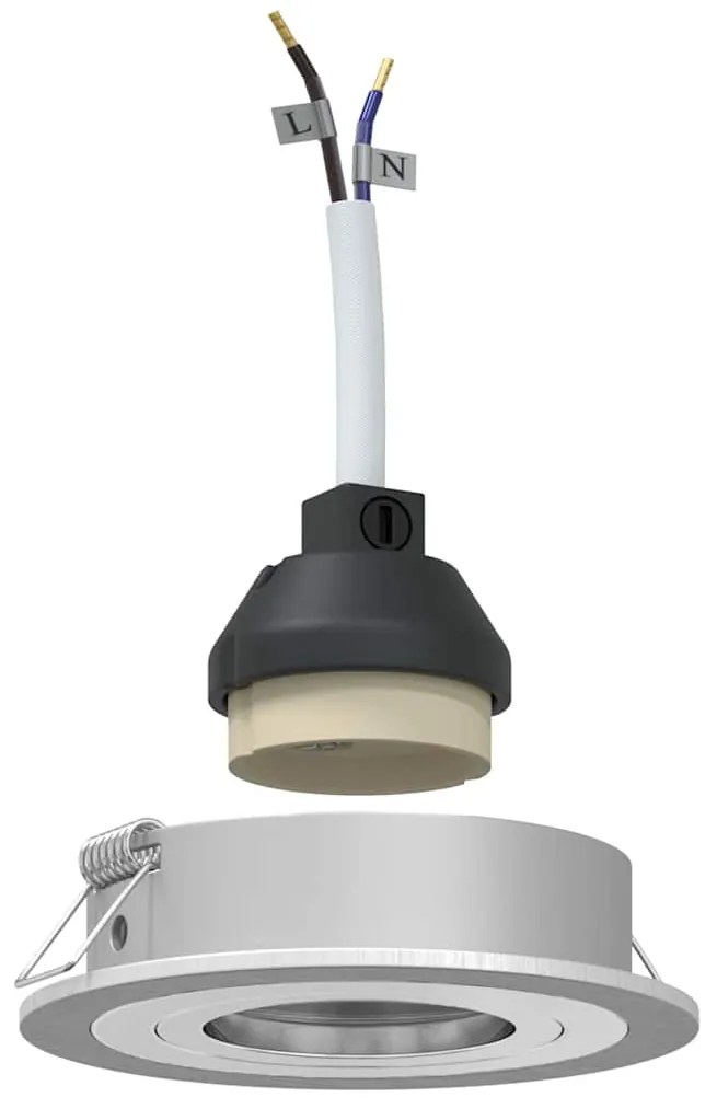 vidaXL Spotlights με προβολείς Ασημί 9 x 9 x cm Αλουμίνιο