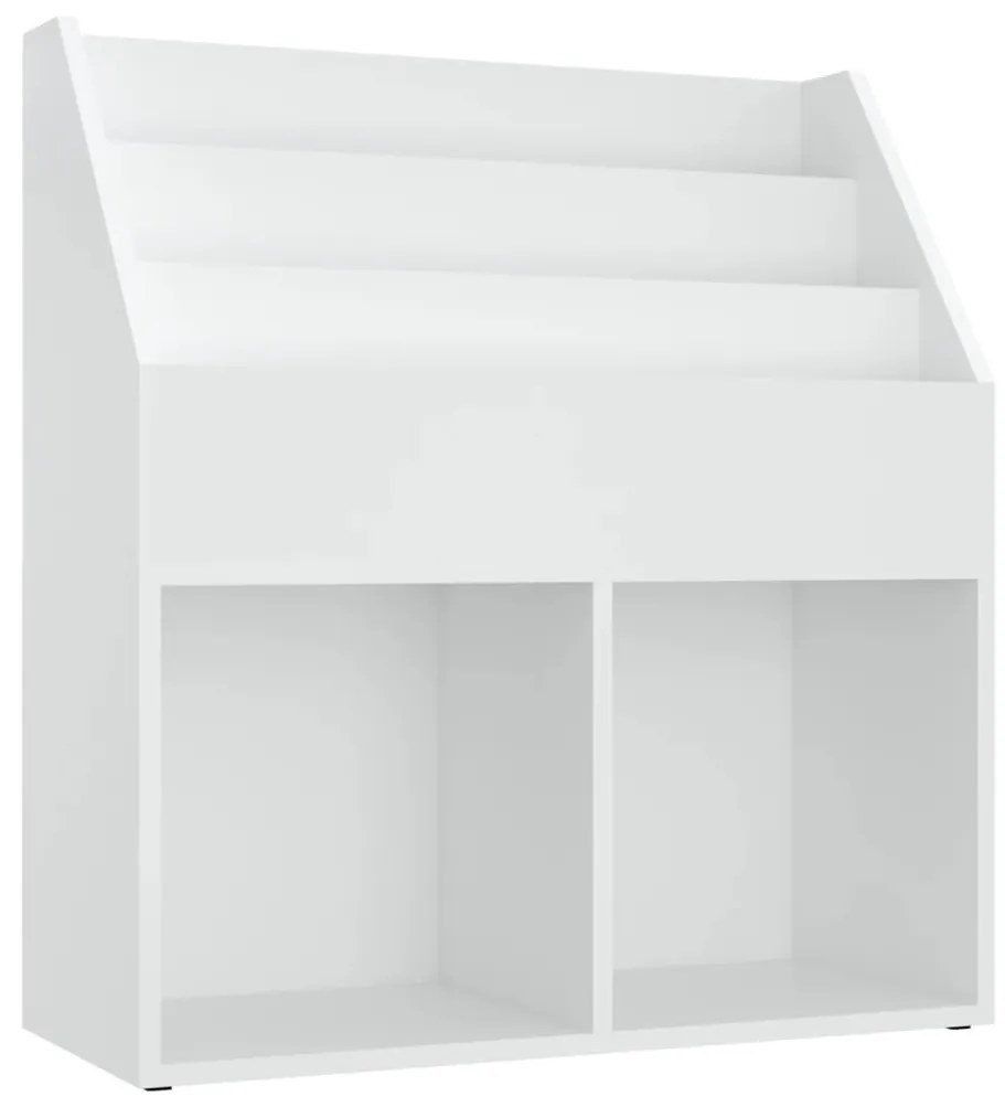 vidaXL Παιδική Ραφιέρα Περιοδικών Λευκή 71x30x78,5 εκ. από Μοριοσανίδα