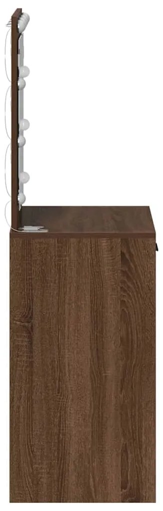 vidaXL Κομοδίνο Καφέ δρυς 50 x 41 x 135 εκ Επεξεργασμένο ξύλο