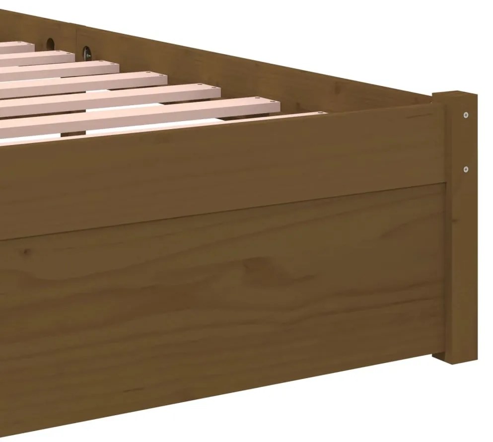vidaXL Πλαίσιο Κρεβατιού Μελί 75x190 εκ. Ξύλο Πεύκου Small Single