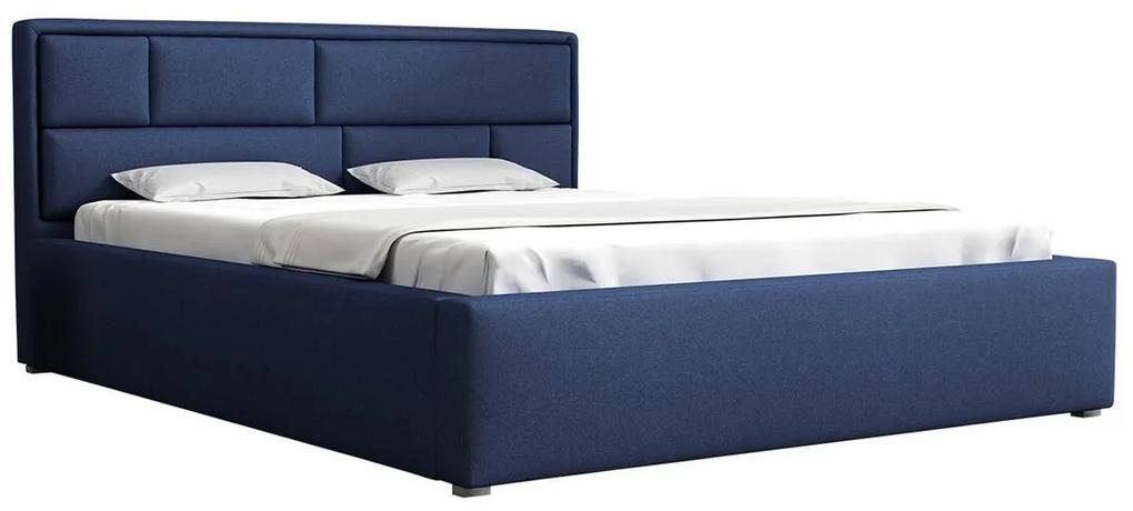 Κρεβάτι Pomona 105, Διπλό, Μπλε, 160x200, Ταπισερί, Τάβλες για Κρεβάτι, 180x223x93cm, 127 kg | Epipla1.gr