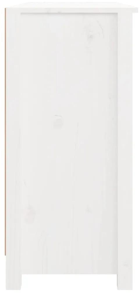 Συρταριέρα Λευκή 100x35x74 εκ. από Μασίφ Ξύλο Πεύκου - Λευκό
