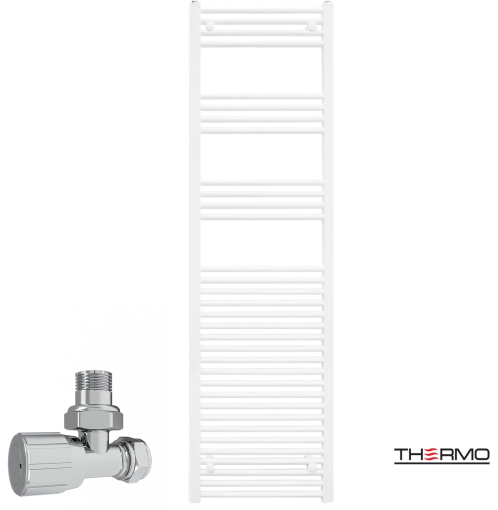 Thermo ALTO Θερμαινόμενη πετσετοκρεμάστρα από Mild Steel με υδραυλική λειτουργία, 176x50cm White