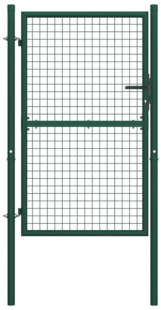 Πόρτα Περίφραξης Πράσινη 100 x 200 εκ. Ατσάλινη