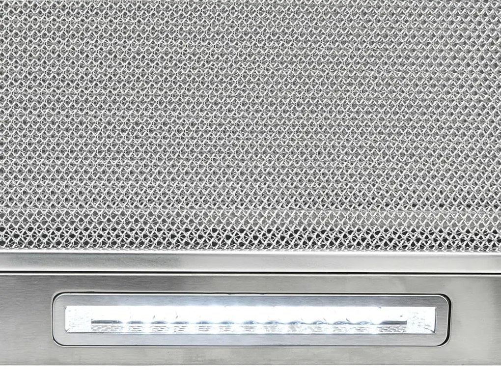 vidaXL Απορροφητήρας Συρόμενος Λεπτός 480μ³/ώρα Αλουμίνιο/Ανοξ. Ατσάλι