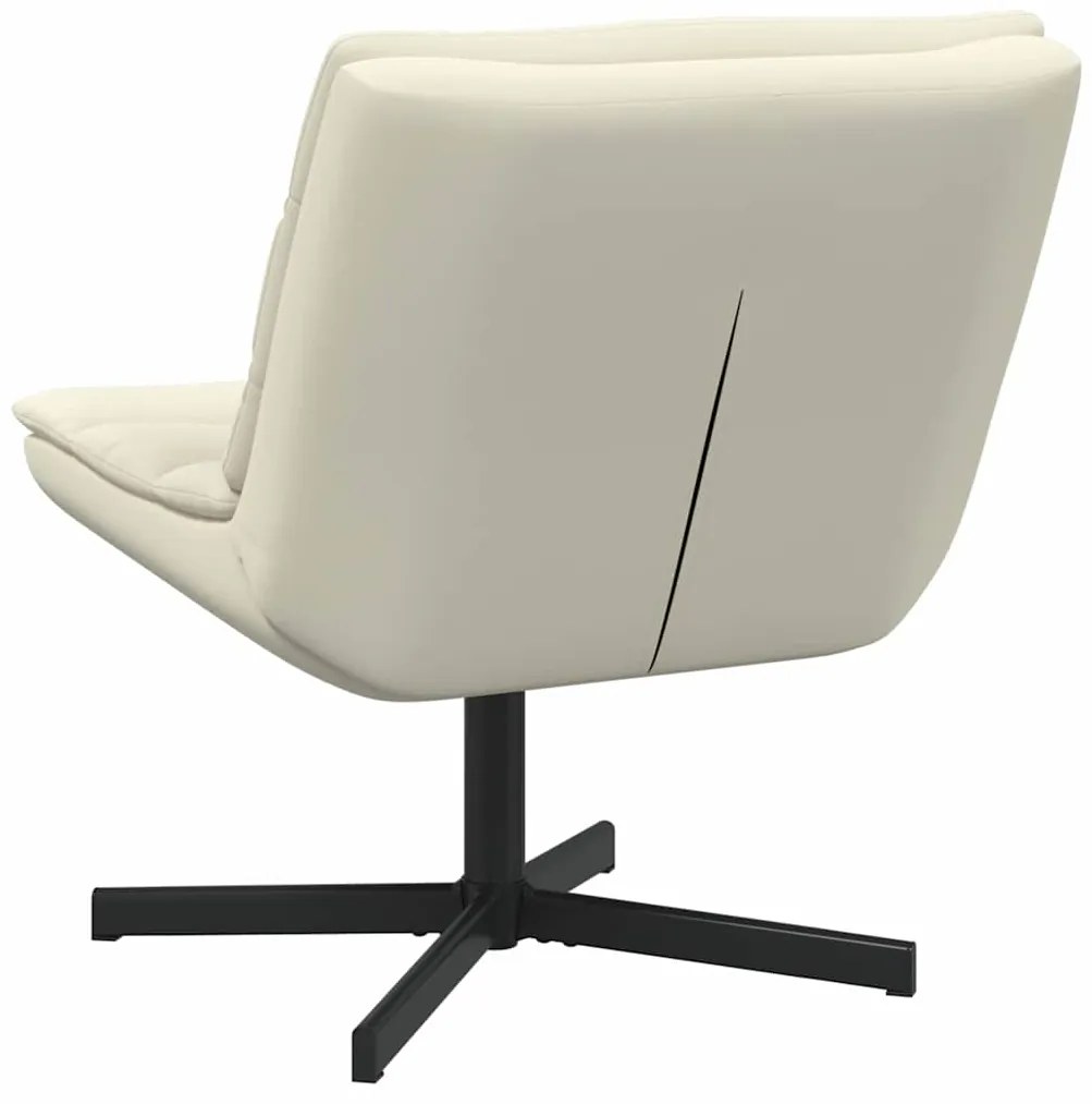 vidaXL Περιστρεφόμενη καρέκλα Κρεμ 63 x 75 x 76 εκ PU