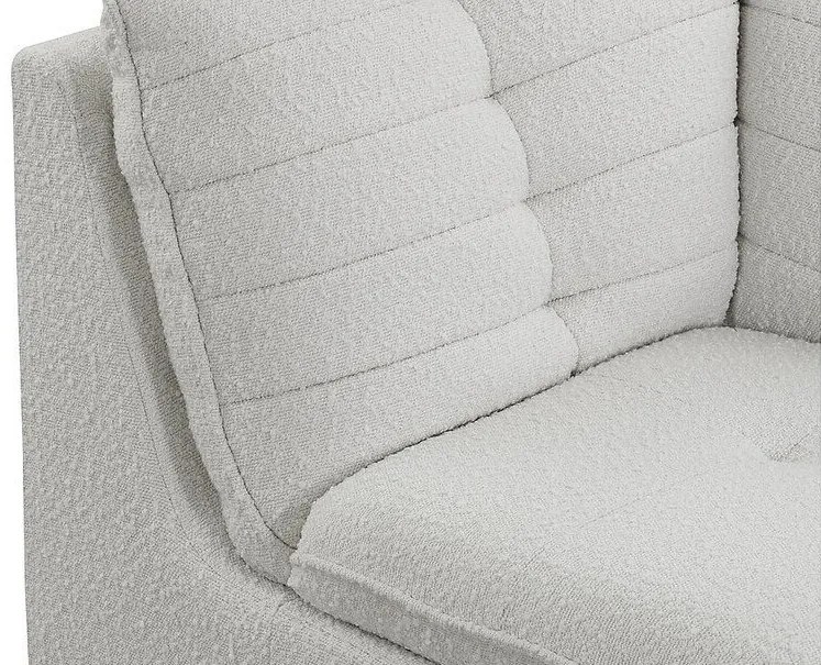 Πολυμορφική πολυθρόνα Riverton L103, Άσπρο, 84x94x94cm, Ταπισερί, Πόδια: Πλαστική ύλη