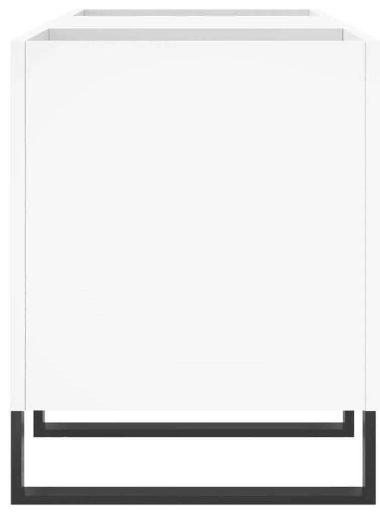 vidaXL Δισκοθήκη Λευκή 121 x 38 x 48 εκ. Επεξεργασμένο Ξύλο