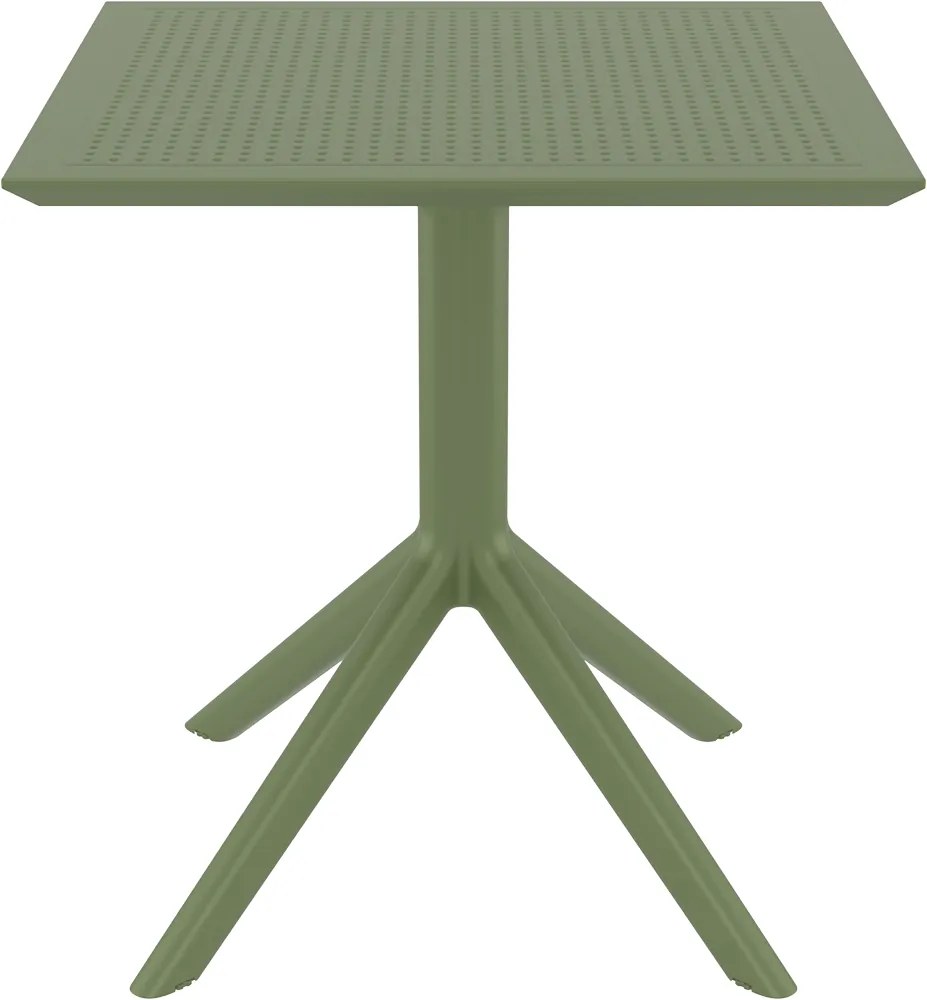 SKY OLIVE GREEN 70X70X74εκ. ΤΡΑΠΕΖΙ ΠΟΛ/ΝΙΟΥ - (70X70X74εκ.), Χρώμα: OLIVE GREEN - SIESTA