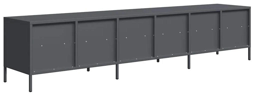 vidaXL Έπιπλο Τηλεόρασης Ανθρακί 202x39x43,5 εκ. Ατσάλι Ψυχρής Έλασης