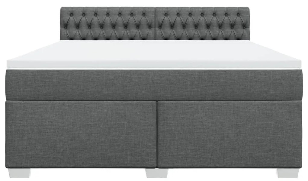 ΚΡΕΒΑΤΙ BOXSPRING ΜΕ ΣΤΡΩΜΑ ΣΚΟΥΡΟ ΓΚΡΙ 180X200 ΕΚ ΥΦΑΣΜΑΤΙΝ 3288275