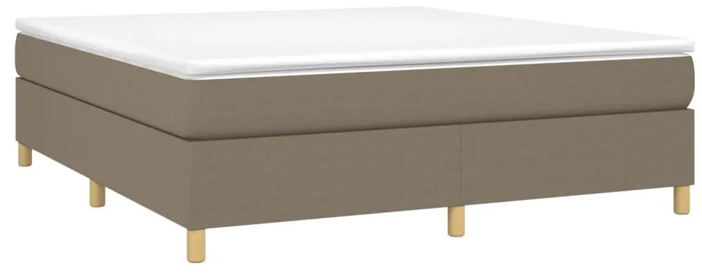 vidaXL Κρεβάτι Boxspring με Στρώμα Taupe 180x200 εκ. Υφασμάτινο