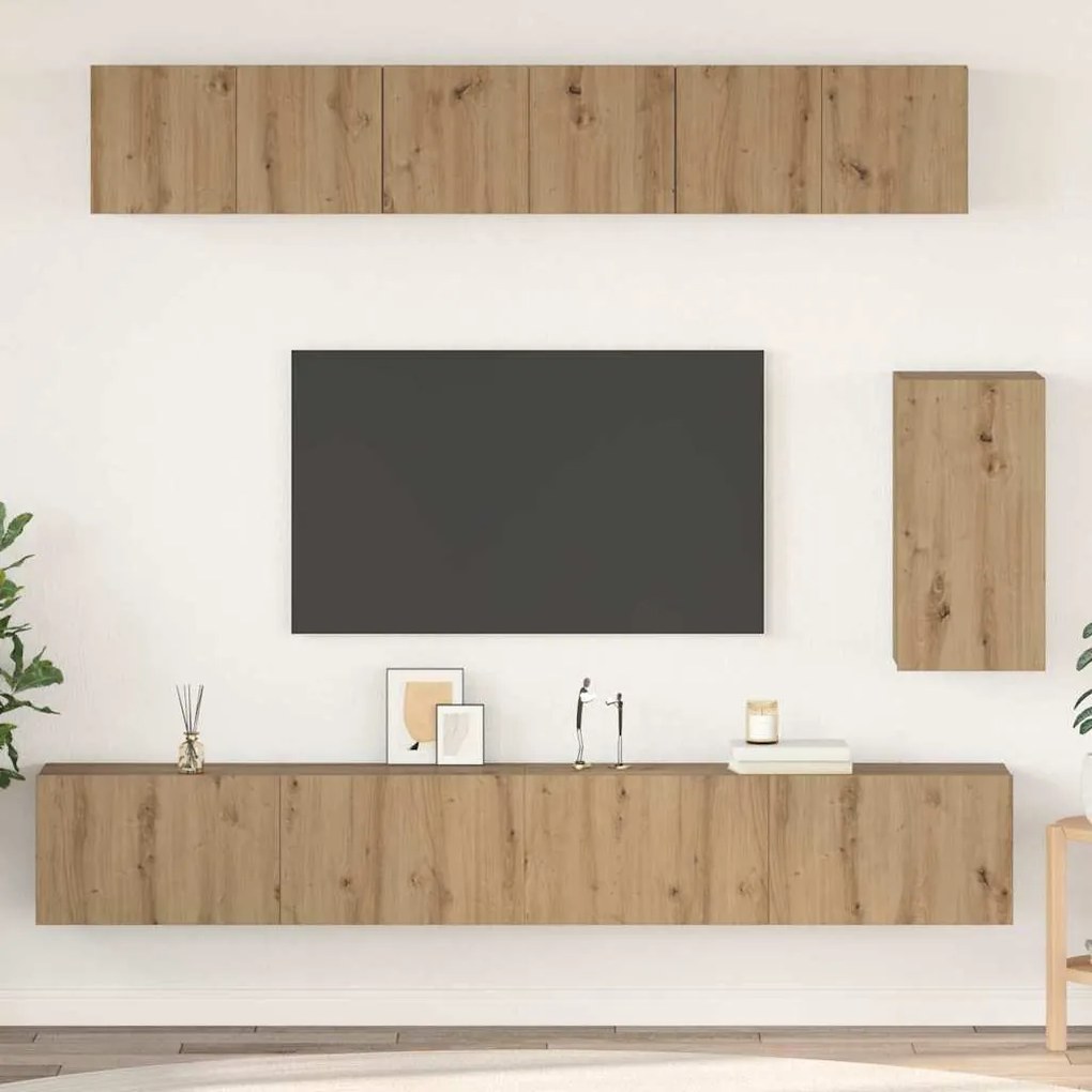 vidaXL Σετ επίπλου τηλεόρασης 6 pcs artisan δρυς Μέγεθος: Μεσαίο