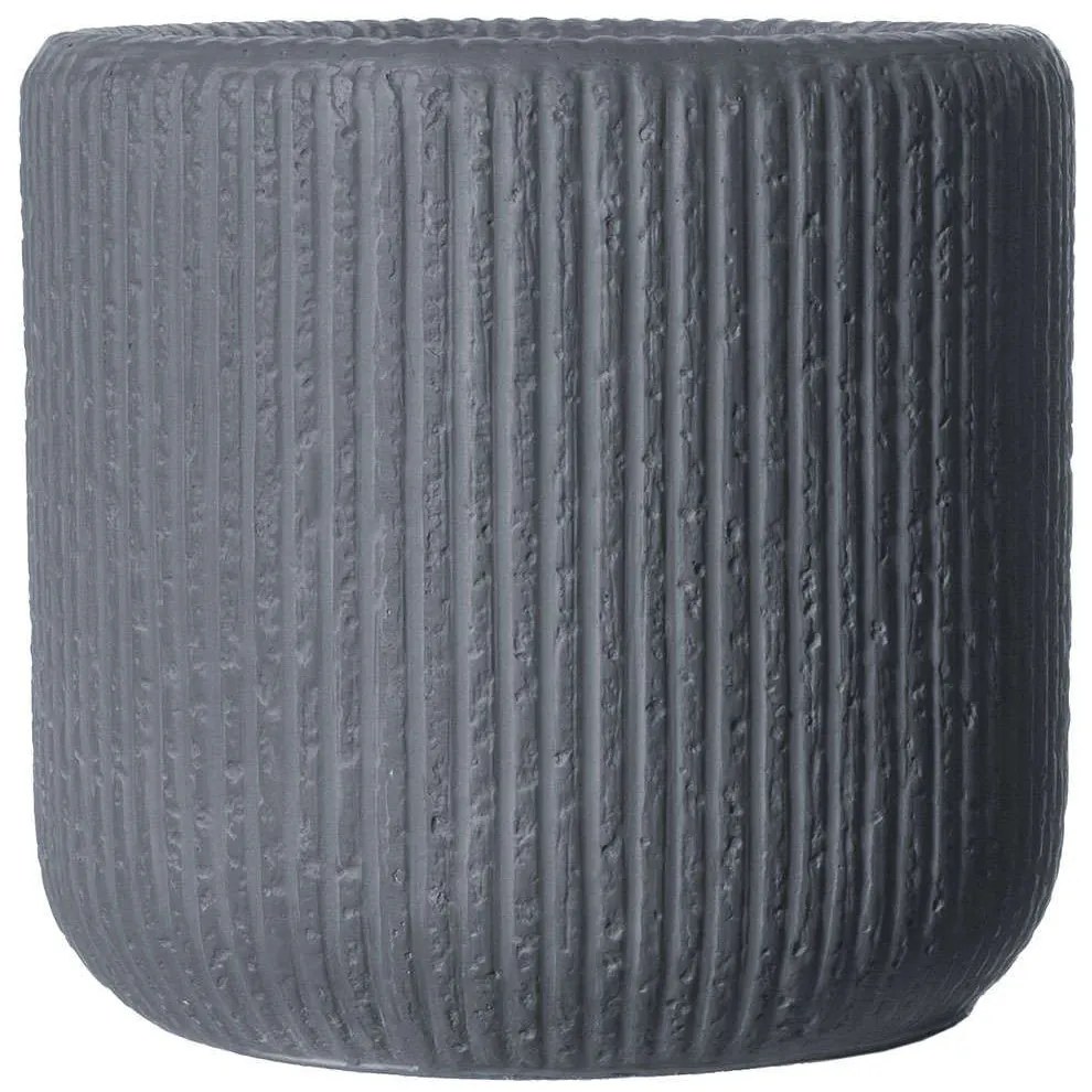 Κασπώ Πήλινο Stripe C-9170-8 42x42x40cm Dark Grey Supergreens Clay