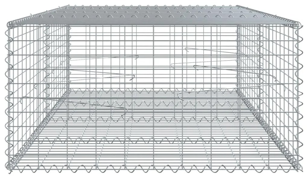 vidaXL Συρματοκιβώτιο με Κάλυμμα 200x100x50εκ. από Γαλβανισμένο Χάλυβα