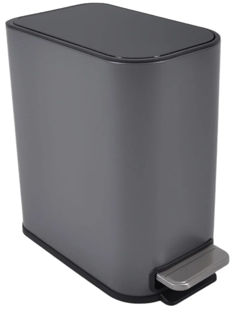 Καλάθι Μπάνιου Bello Soft Close Slim Γκρι Μέταλλο 5lt ANKOR