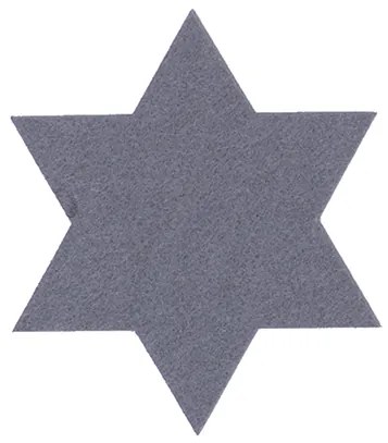 Σετ Χριστουγεννιάτικα Σουβέρ Felt Star Grey 4x(11x11) - Nef-Nef Homeware