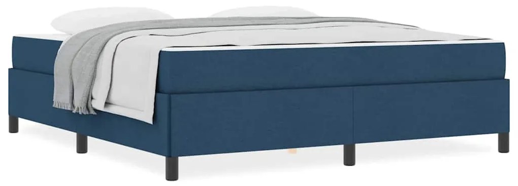 vidaXL Κρεβάτι με ελατήρια Μπλε και Μαύρο 180 x 200 cm
