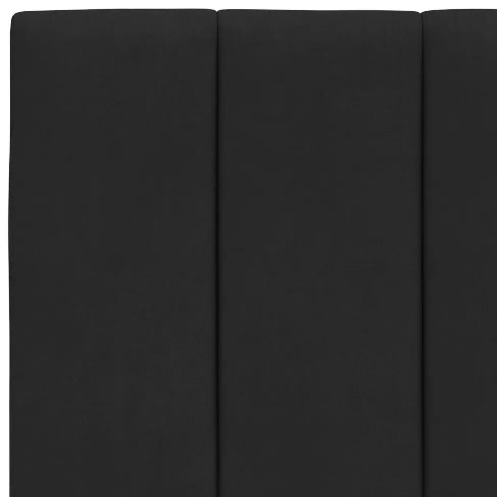 Πλαίσιο Κρεβατιού με LED Μαύρο 90x200 εκ. Βελούδινο - Μαύρο