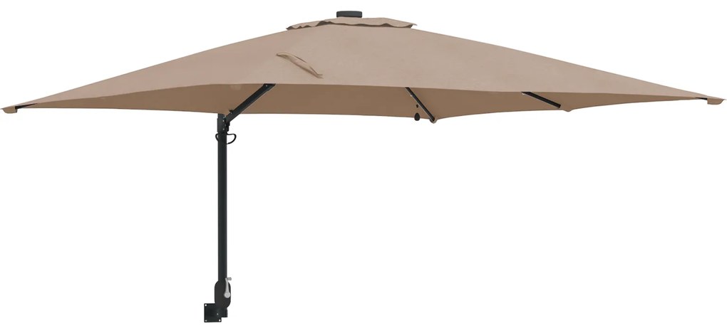 vidaXL Ομπρέλα Κήπου Taupe 248.5 x 247.5 x 160 εκ. ύφασμα