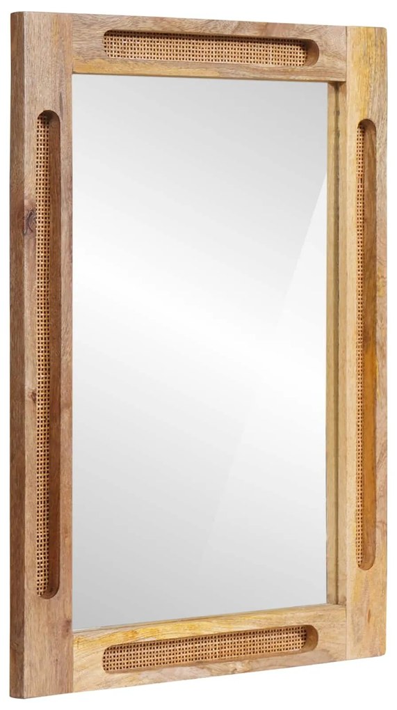 vidaXL Σετ Μπάνιου με συρτάρι με ράφι 3 pcs Φυσικό Στερεό ξύλο μάνγκο